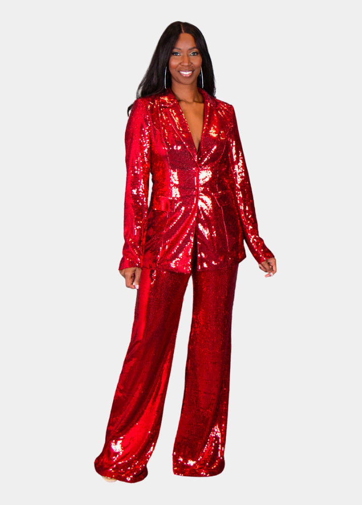 Glitz Sequin Blazer - Red XXL Glitz Sequin Blazer - Red XXL