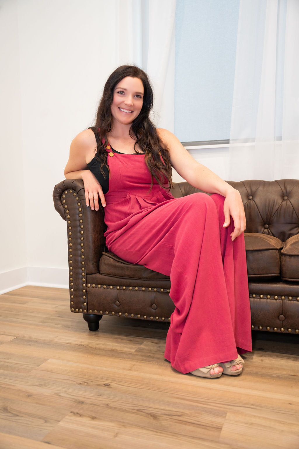 Tall Kami Overall Jumpsuit - Raspberry