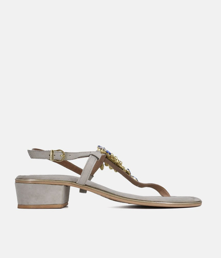 Bottega Stunning Crystal Sandals - Blue