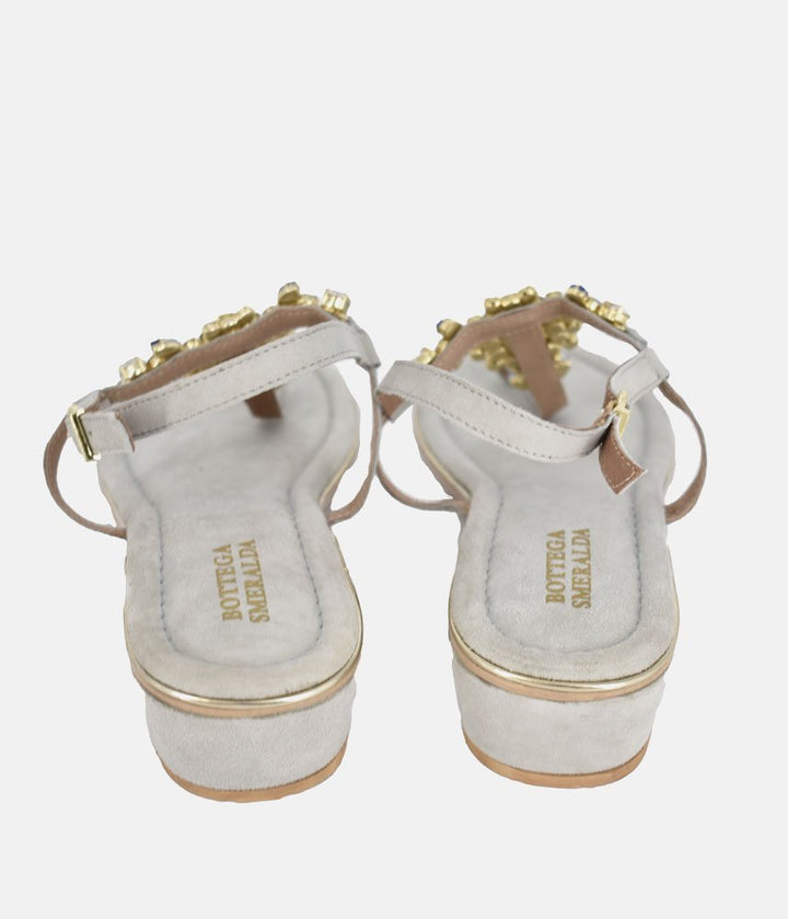 Bottega Stunning Crystal Sandals - Blue