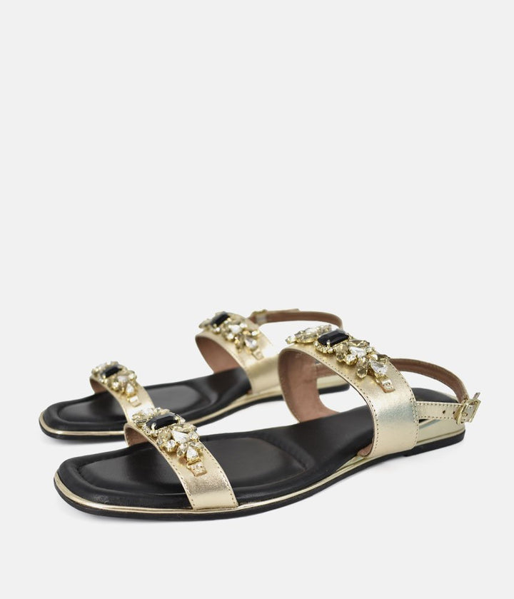 Bottega Chic Sandals - Black/Gold