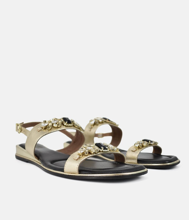 Bottega Chic Sandals - Black/Gold