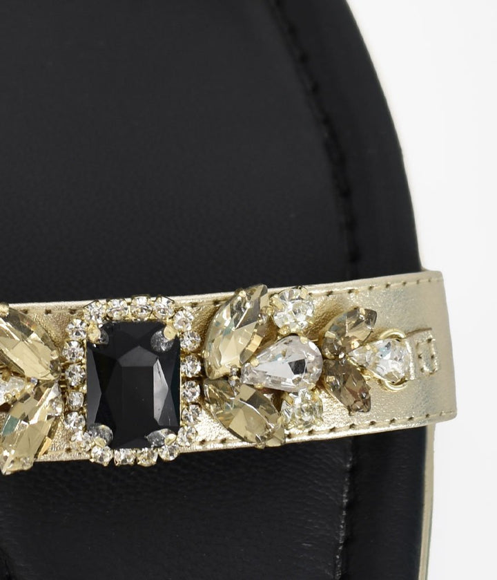 Bottega Chic Sandals - Black/Gold