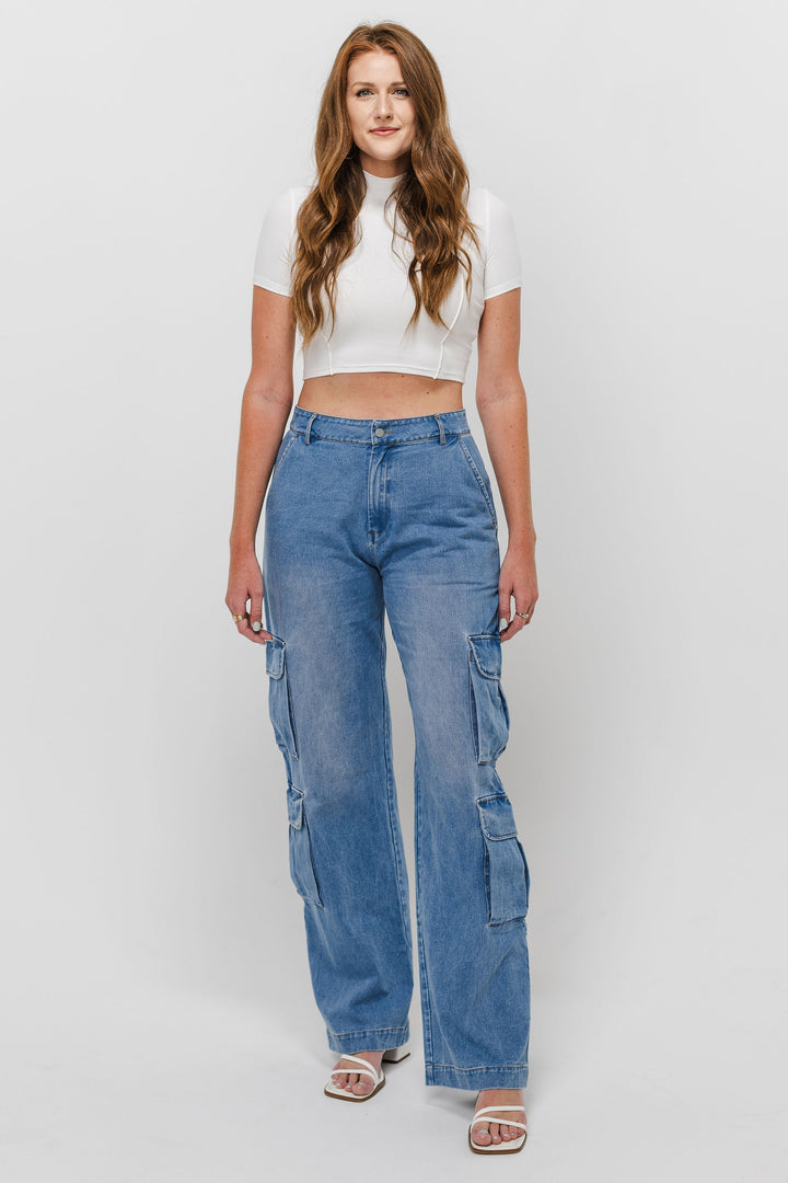 Shantece Denim Cargo Jeans