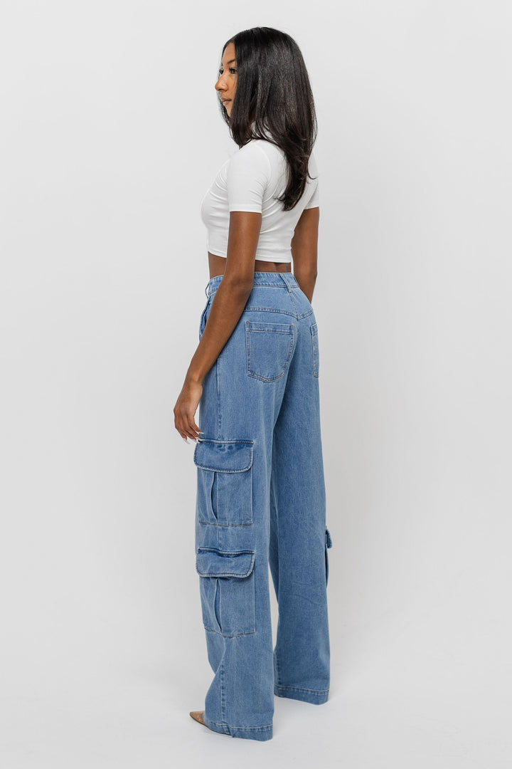Shantece Denim Cargo Jeans