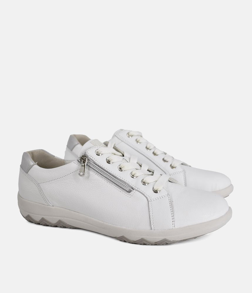 Waldlaufer Classic Leather Sneakers - White