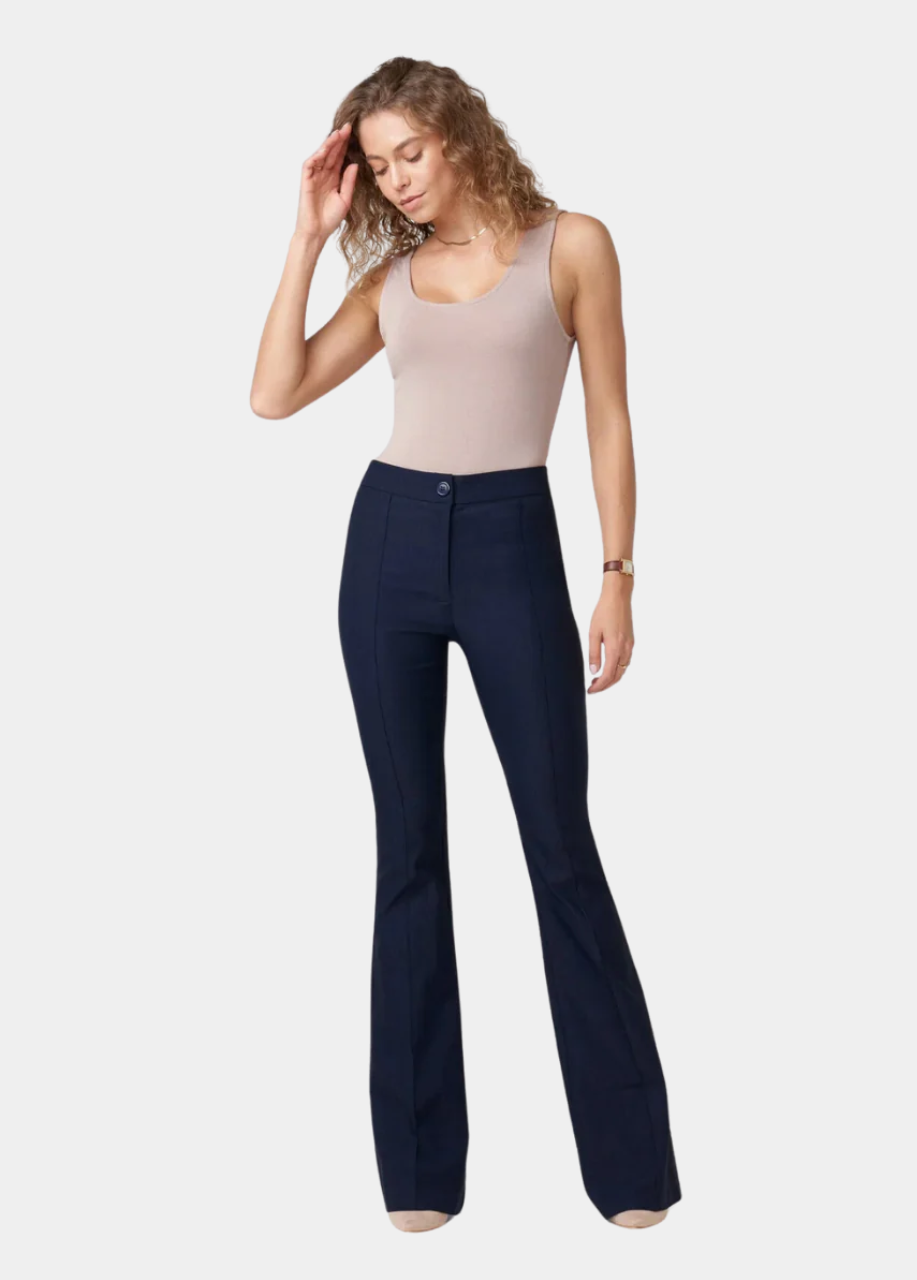 Tall High Waist Flare Dress Pants Navy / Xs / 37 Tall High Waist Flare Dress Pants Navy / Xs / 37