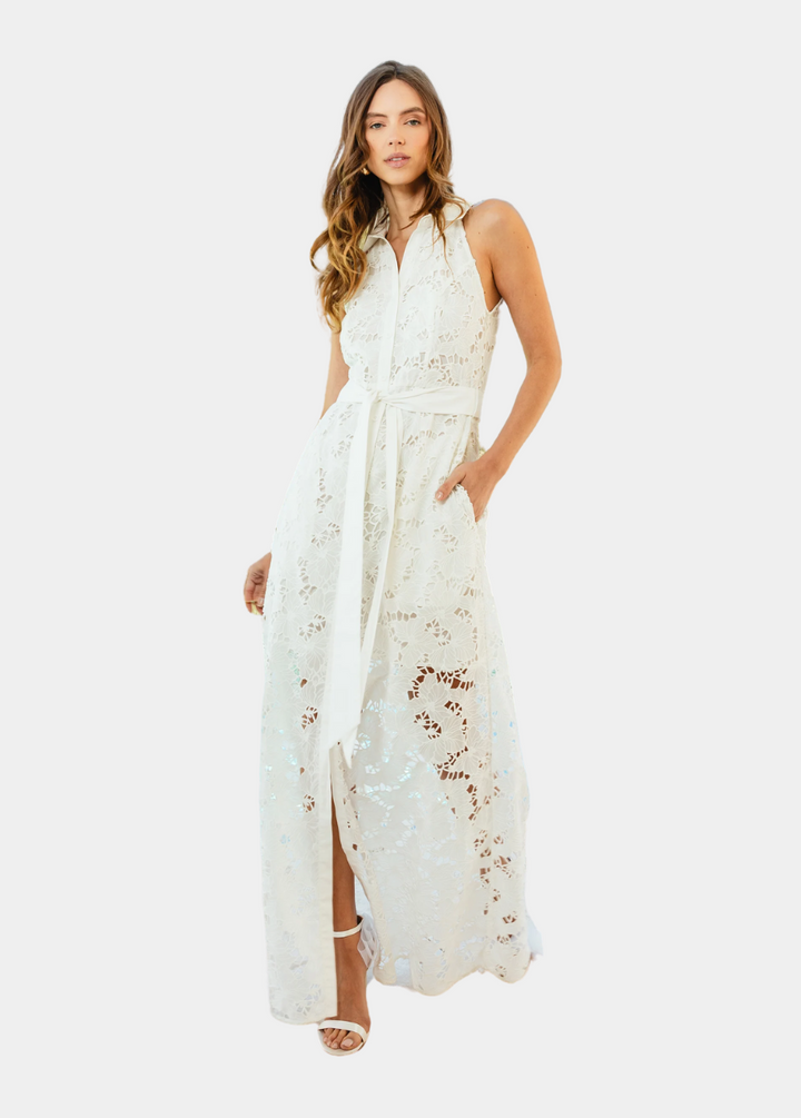 Giselle Lace Maxi Dress - White