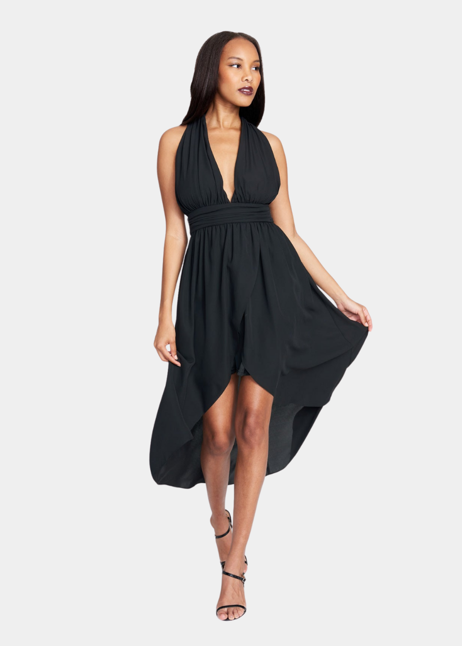 Charming Charlie Tall Shandra Maxi Dress in Black, Size Medium