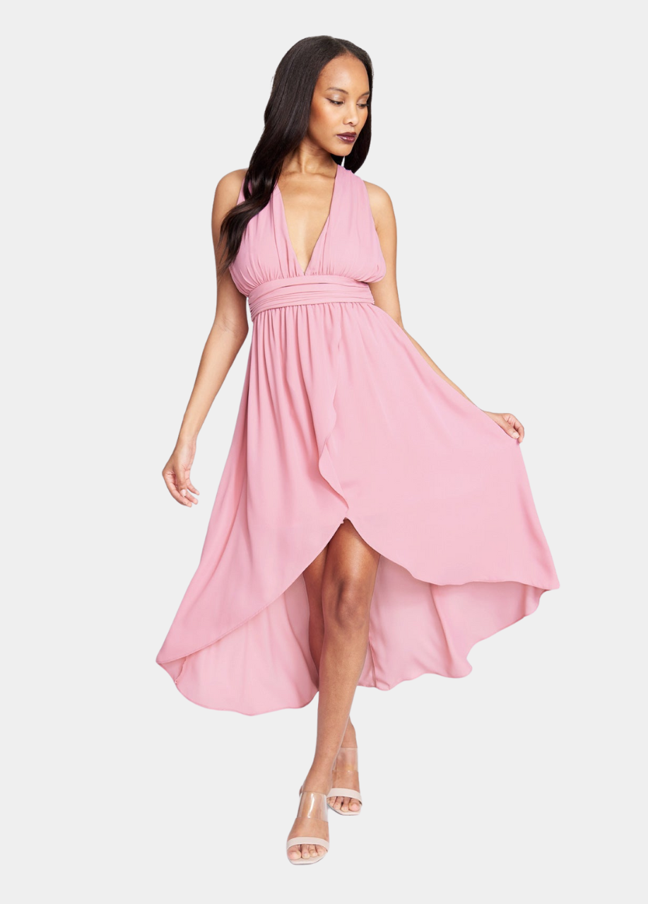 Charming Charlie Tall Shandra Maxi Dress in Rose, Size Xs