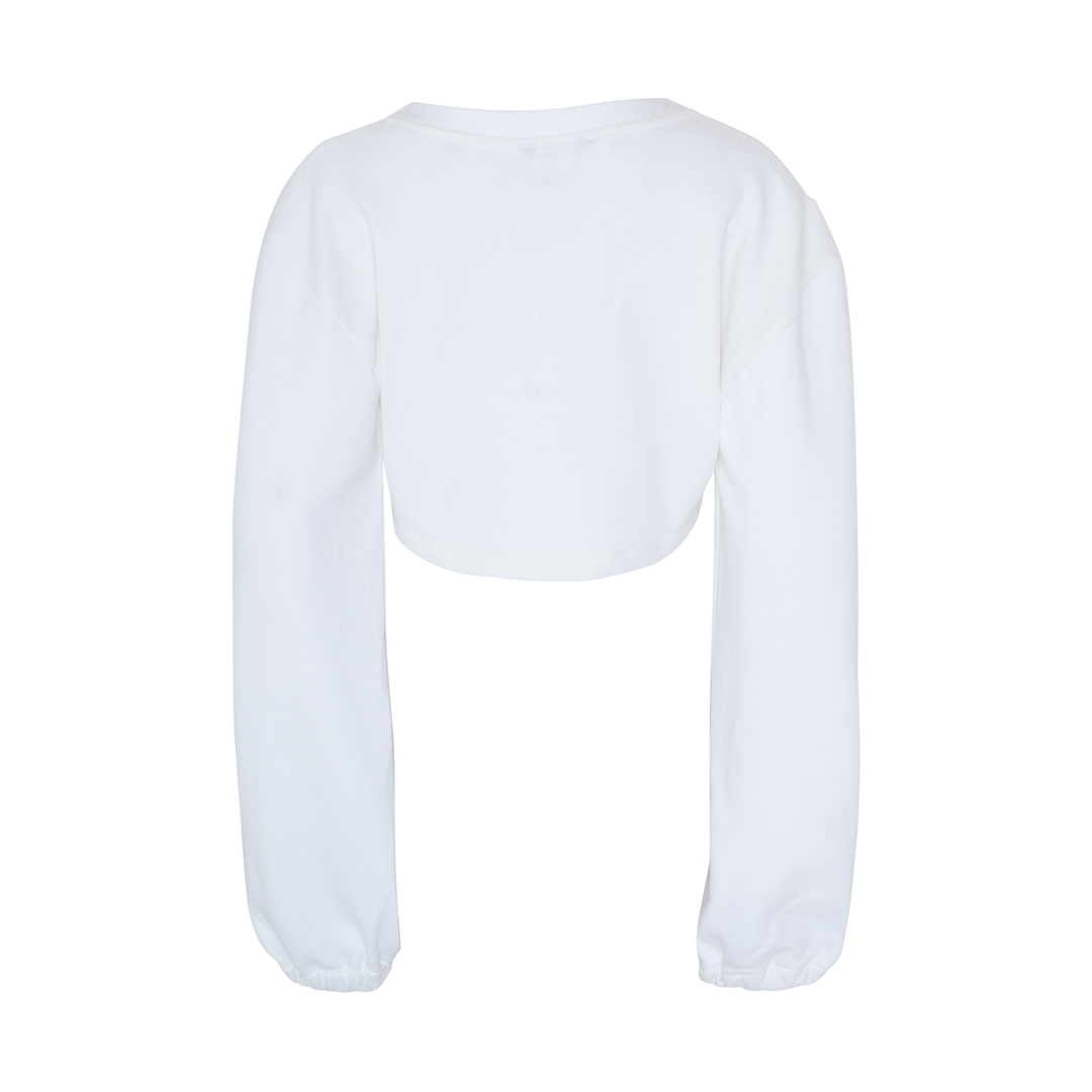 Extended Sleeve V-Neck Sweatshirt