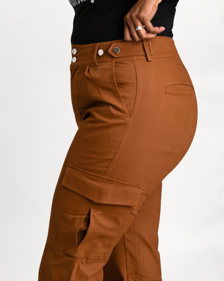 Tall Girl Cargos - Rust