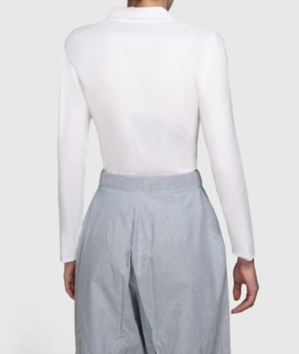 Tall Women’s Collared Long Sleeve Bodysuit