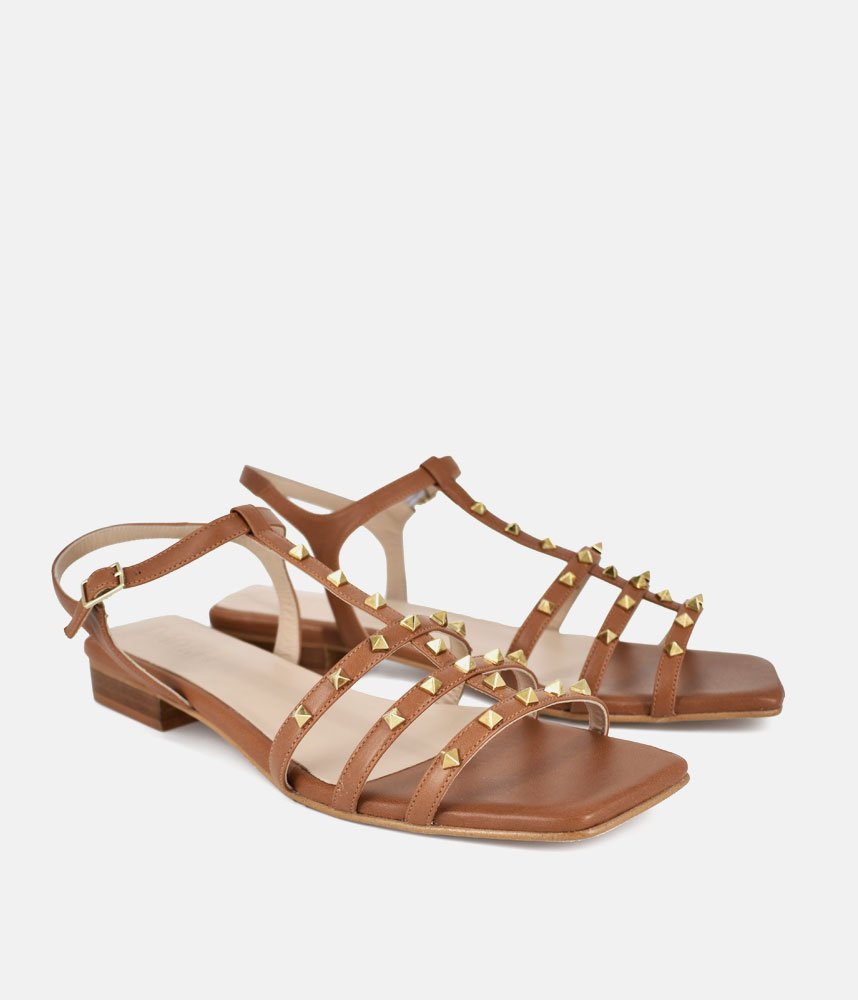 Dansi Chic Valentino Inspired Brown Sandals