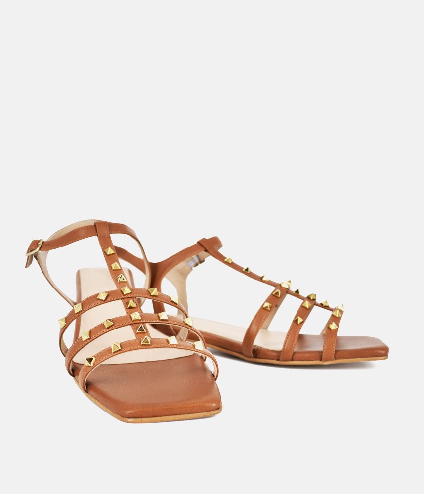 Dansi Chic Valentino Inspired Brown Sandals