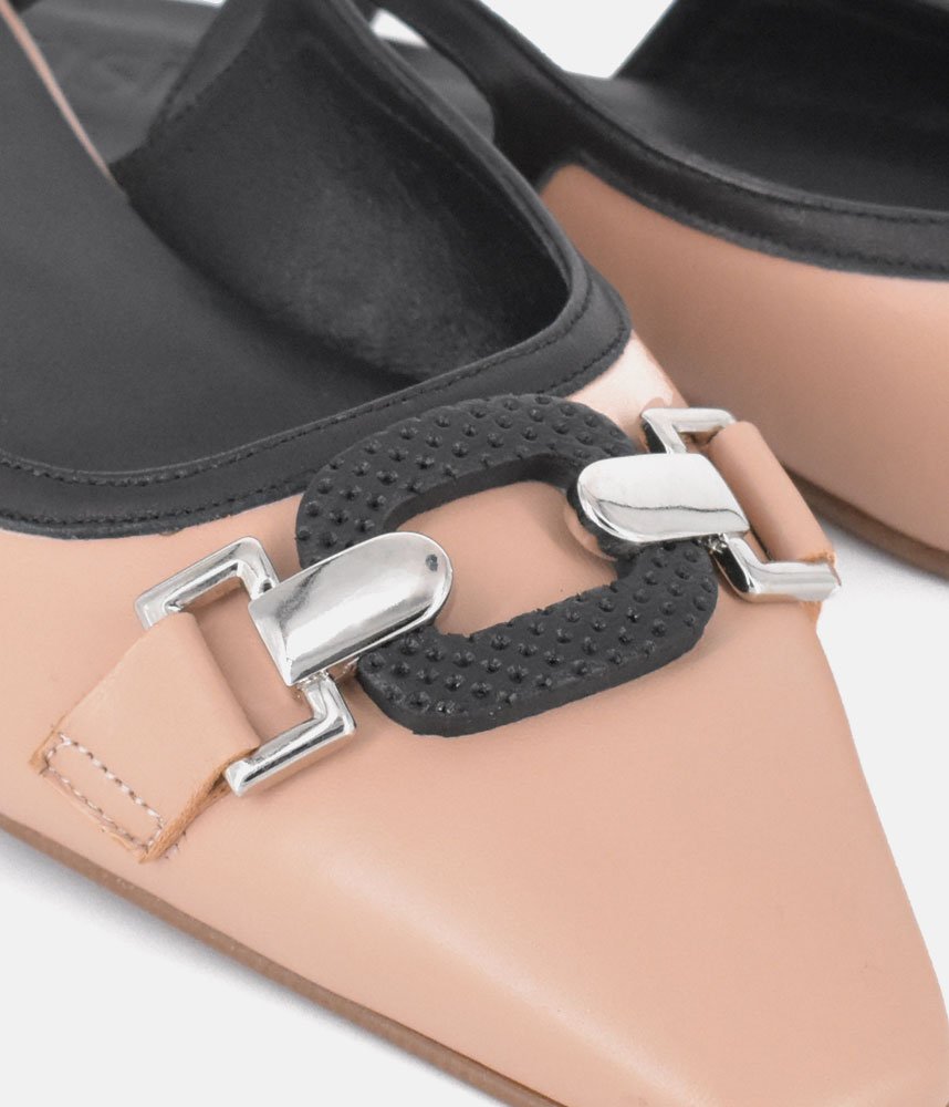 Dansi Elegant Beige Slingback Flats
