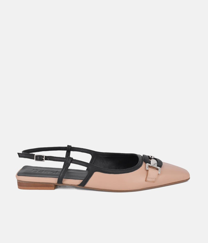 Dansi Elegant Beige Slingback Flats