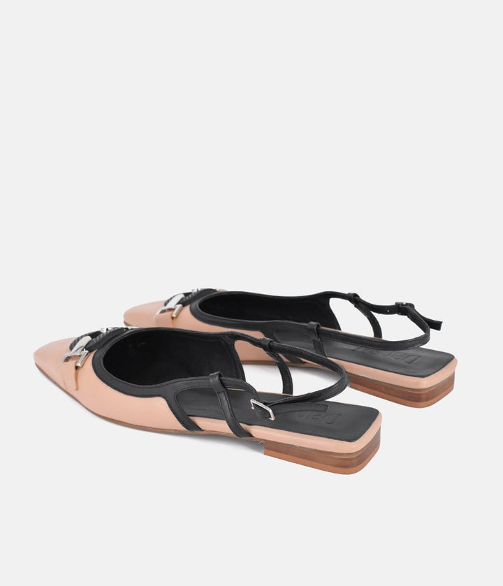 Dansi Elegant Beige Slingback Flats
