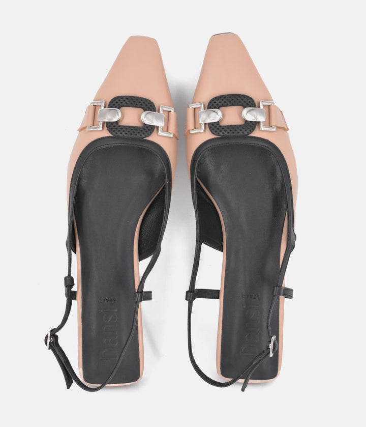 Dansi Elegant Beige Slingback Flats