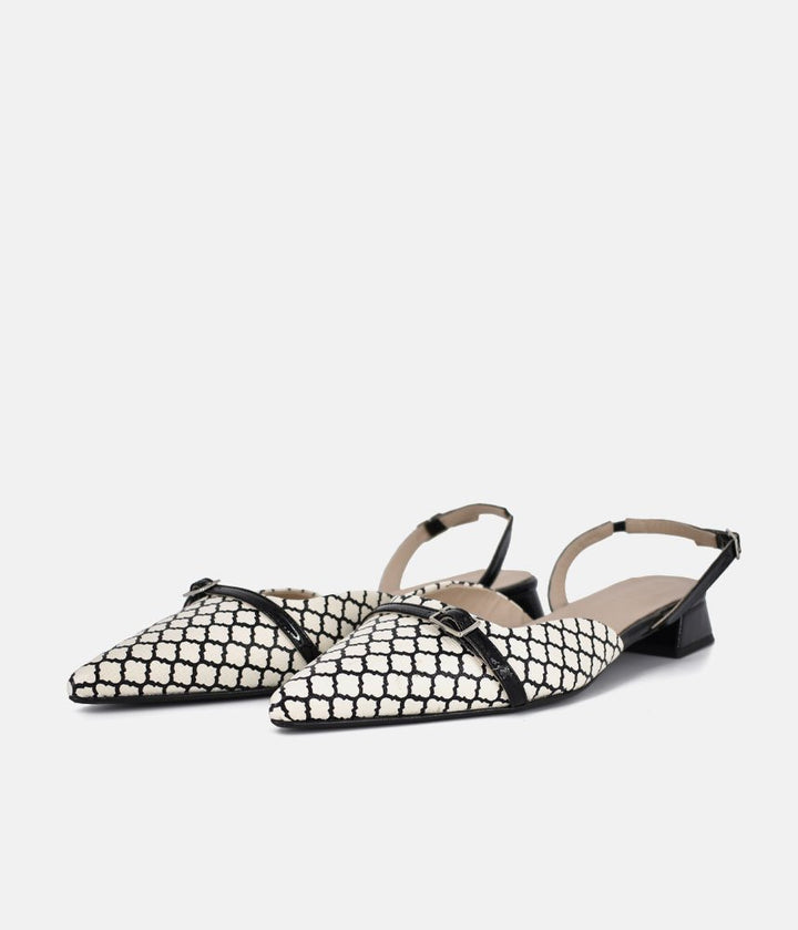 Dansi Chic Monochrome Low Block Heels