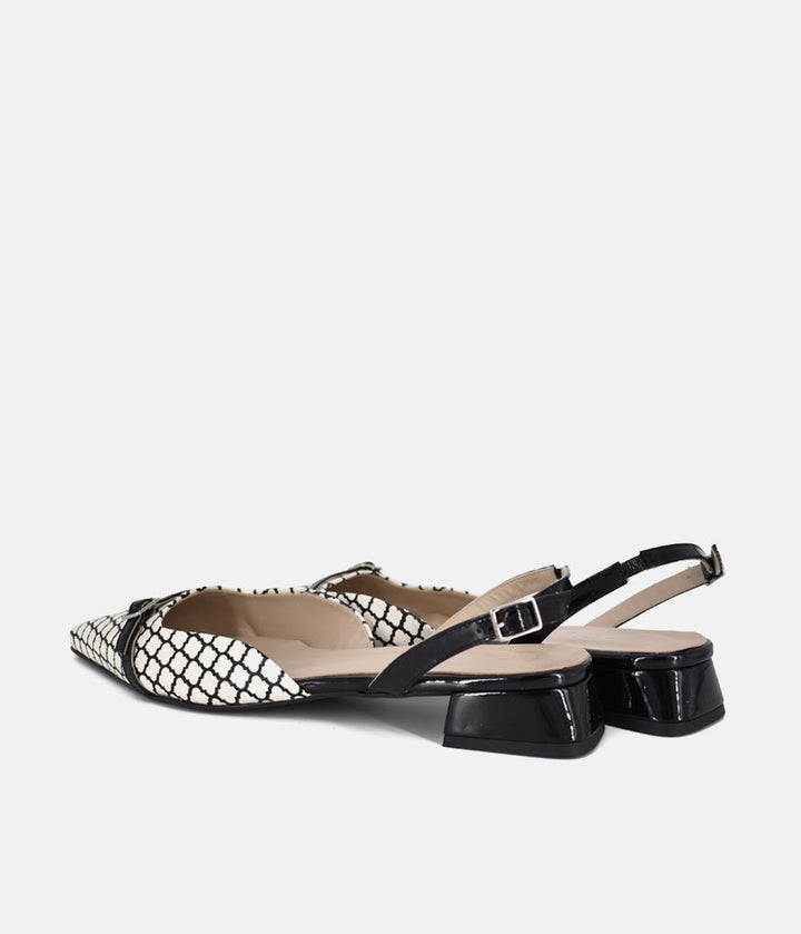 Dansi Chic Monochrome Low Block Heels