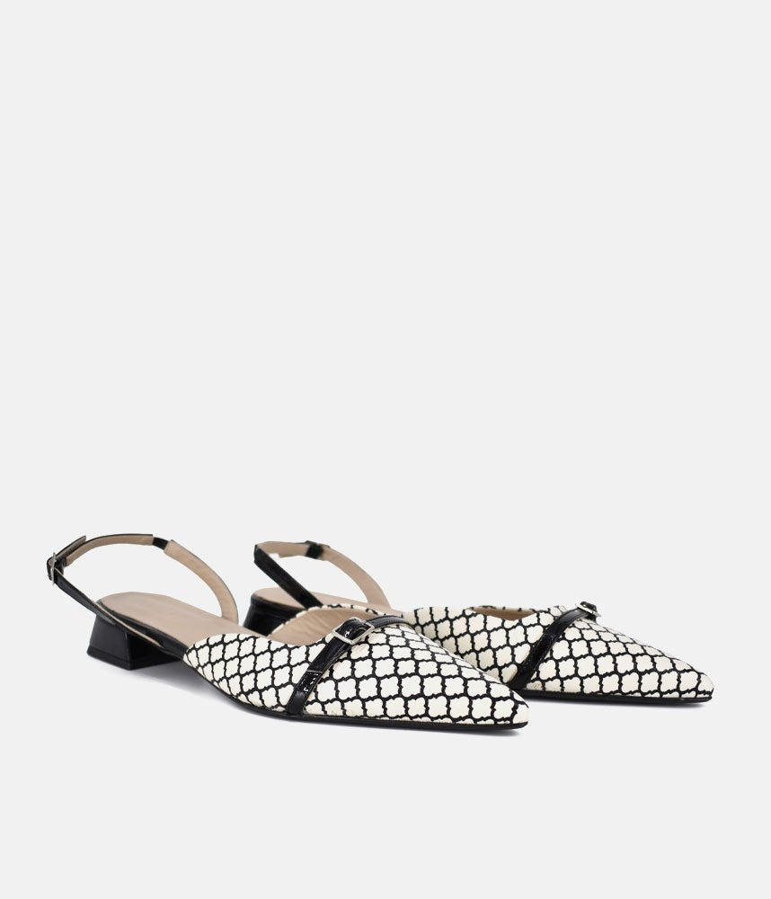 Dansi Chic Monochrome Low Block Heels