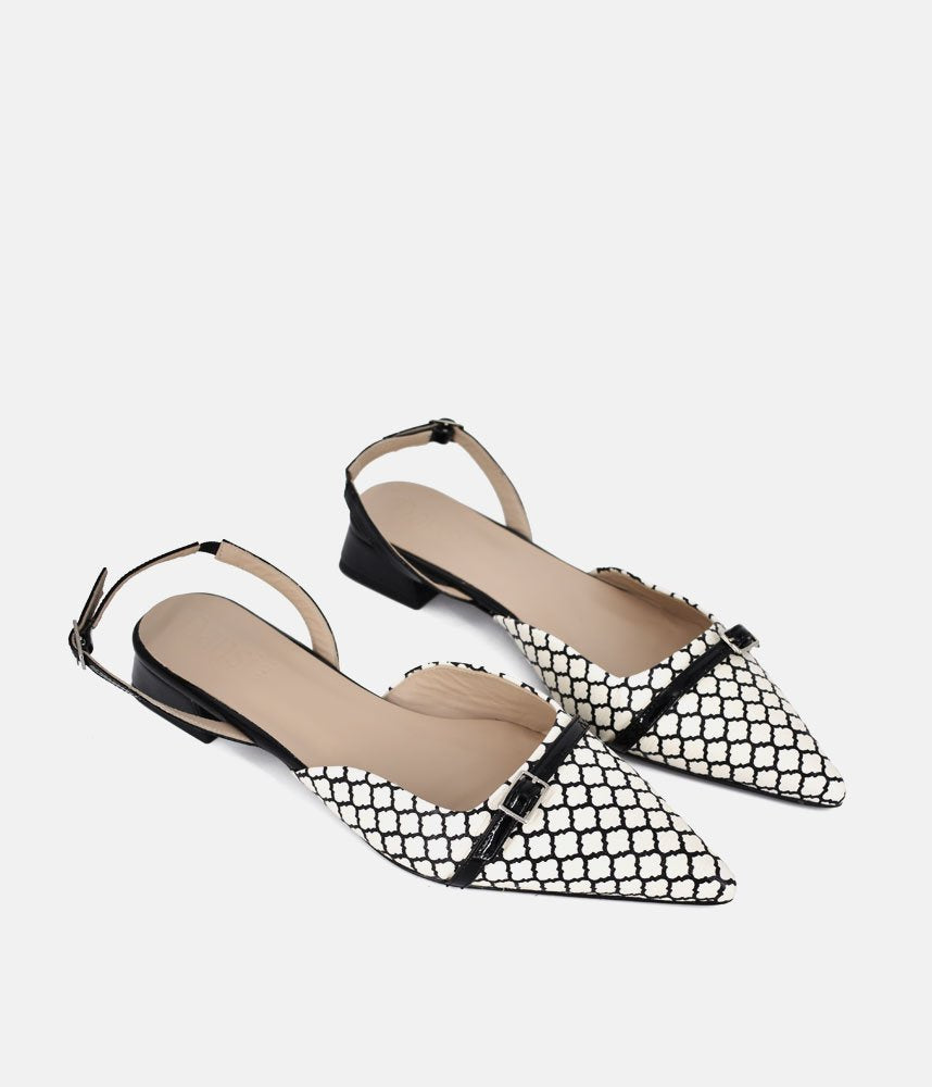 Dansi Chic Monochrome Low Block Heels