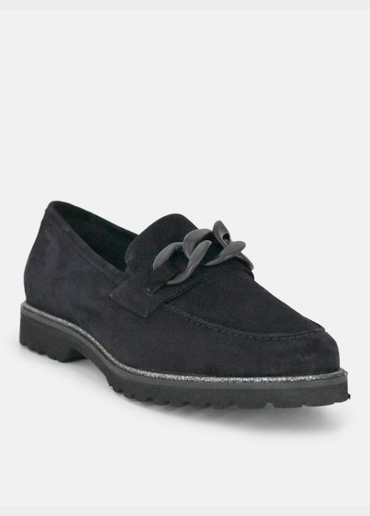 Sioux Luxe Navy Suede Link Loafer