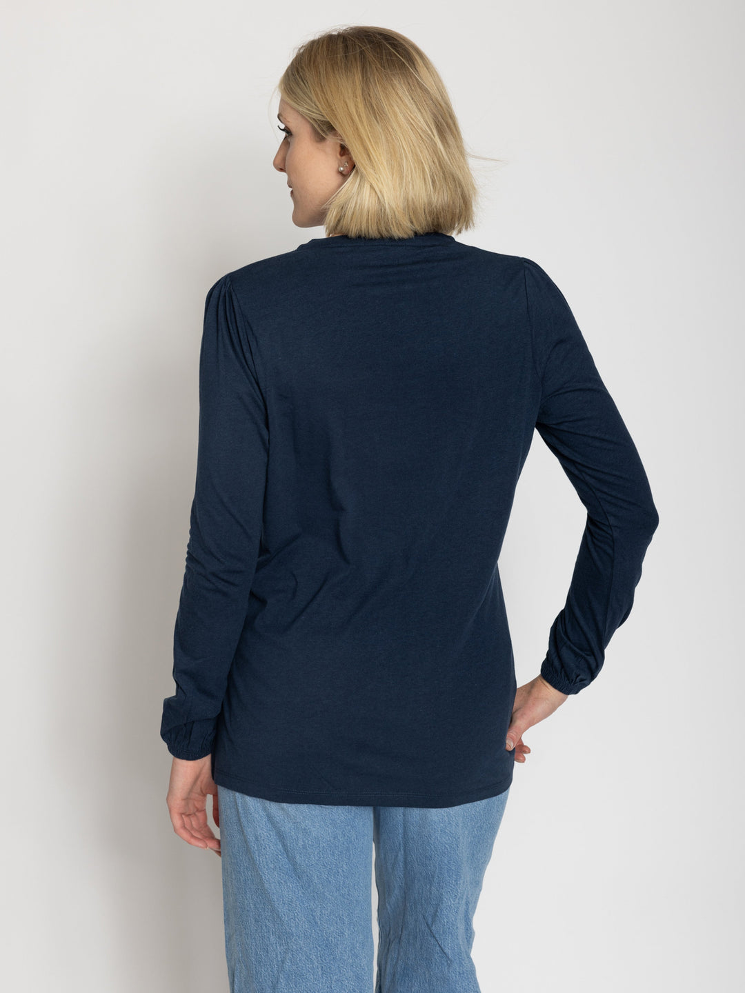 Tall Women’s Long Sleeve Collarless Jersey Shirt
