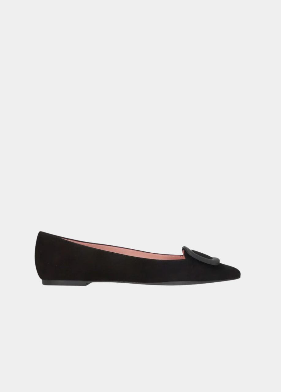 Pretty Ballerinas Deluxe Black Suede Flats
