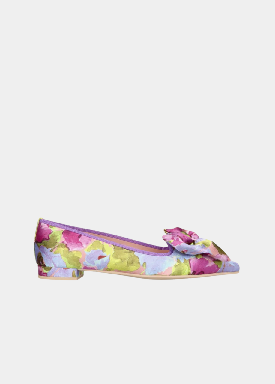 Pretty Ballerinas Beautiful Floral Silk Flats