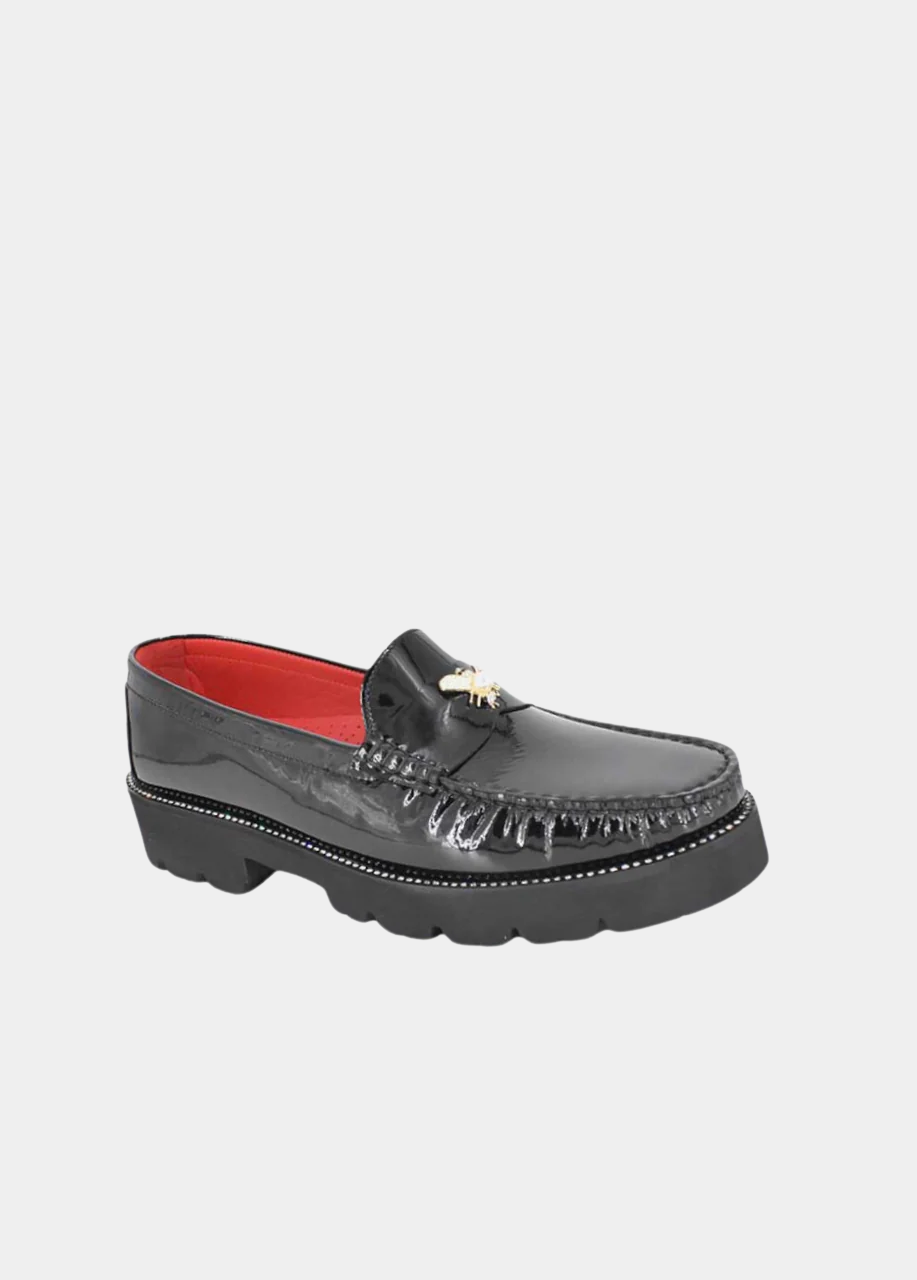 Vittoria Mengoni Black Patent Dressy Loafers – Tall Size