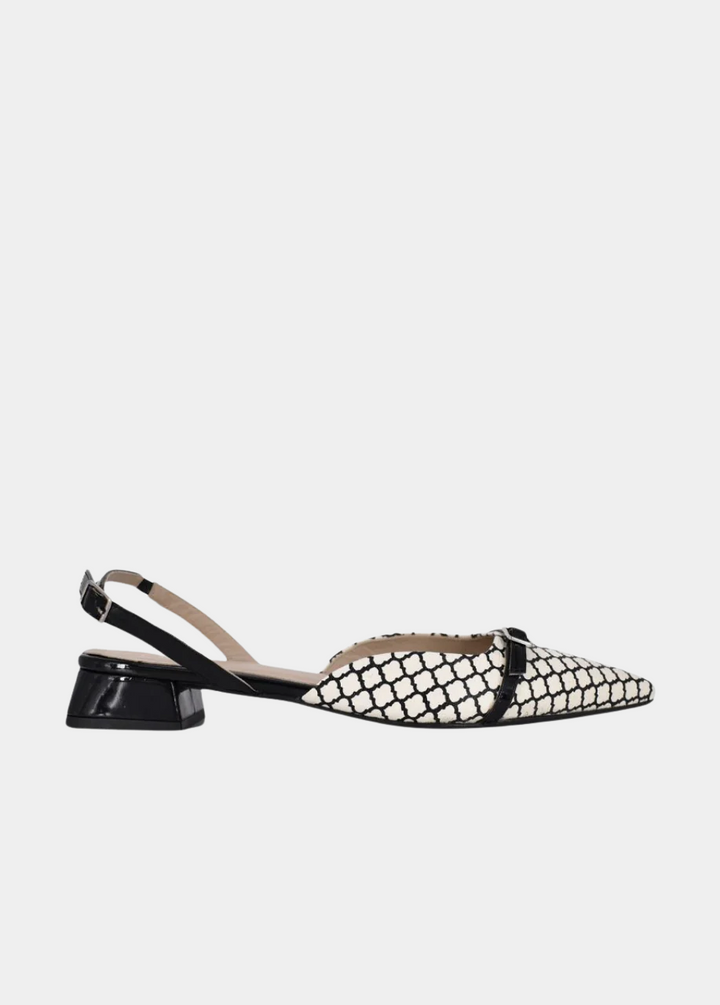 Dansi Chic Monochrome Low Block Heels