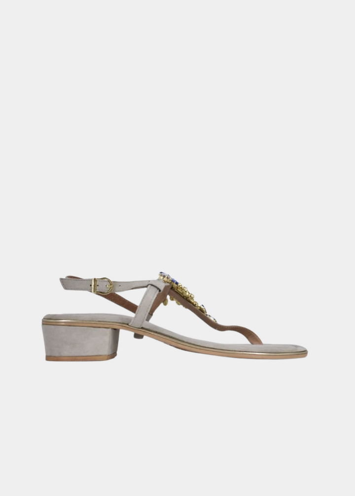 Bottega Stunning Crystal Sandals - Blue