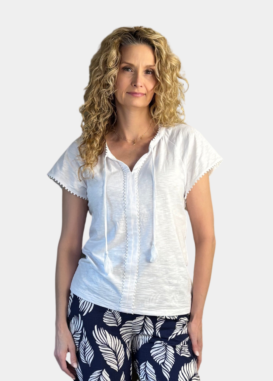 Ava Tassel Trim Top
