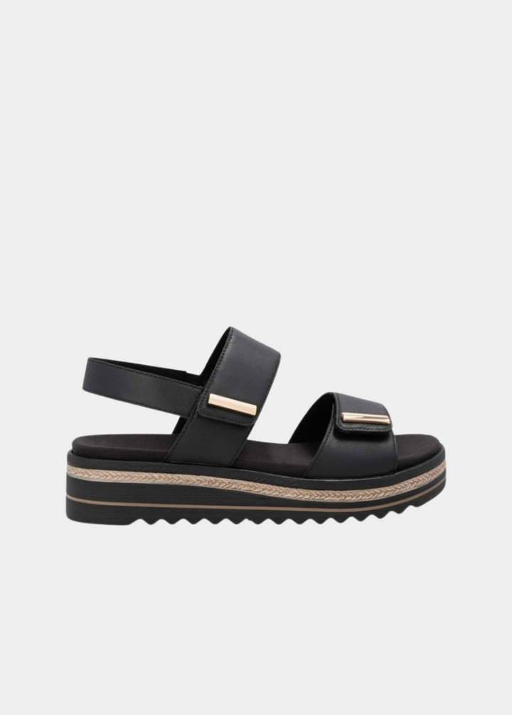 Remonte Versatile Black Wedge Sandals