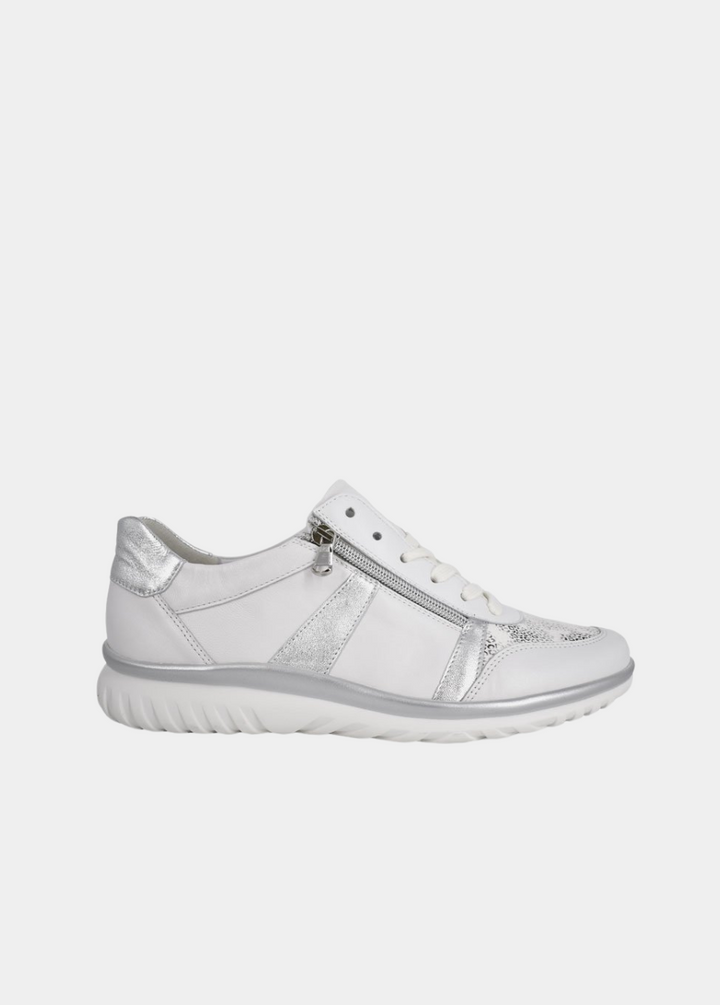 Semler Fashionable Trainers - Ice White and Silver