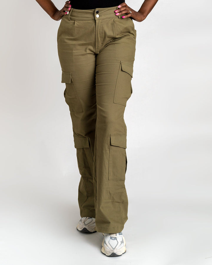 Tall Girl Cargos - Green