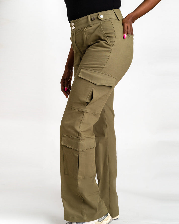 Tall Girl Cargos - Green