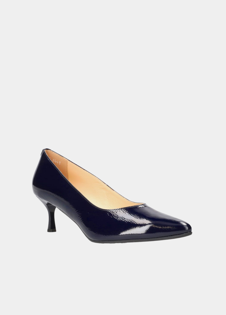 Bioeco Patent Leather Stiletto Heels - Navy