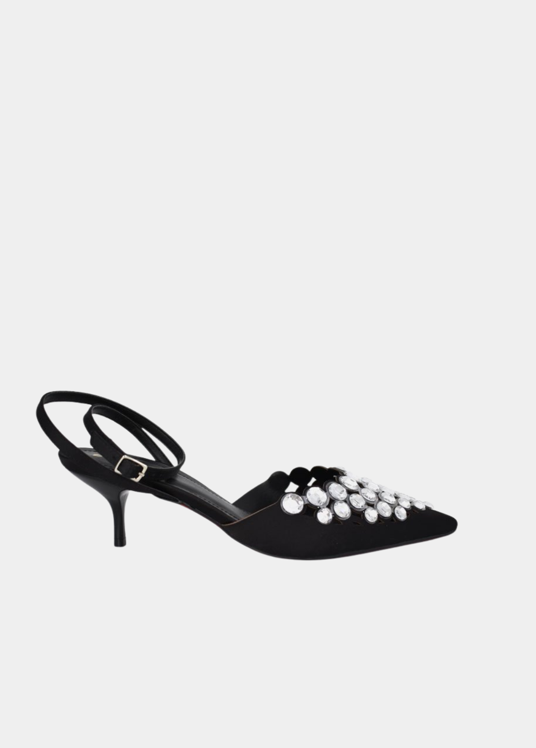 Belle & Lucy Glamourous Crystal Heels - Black