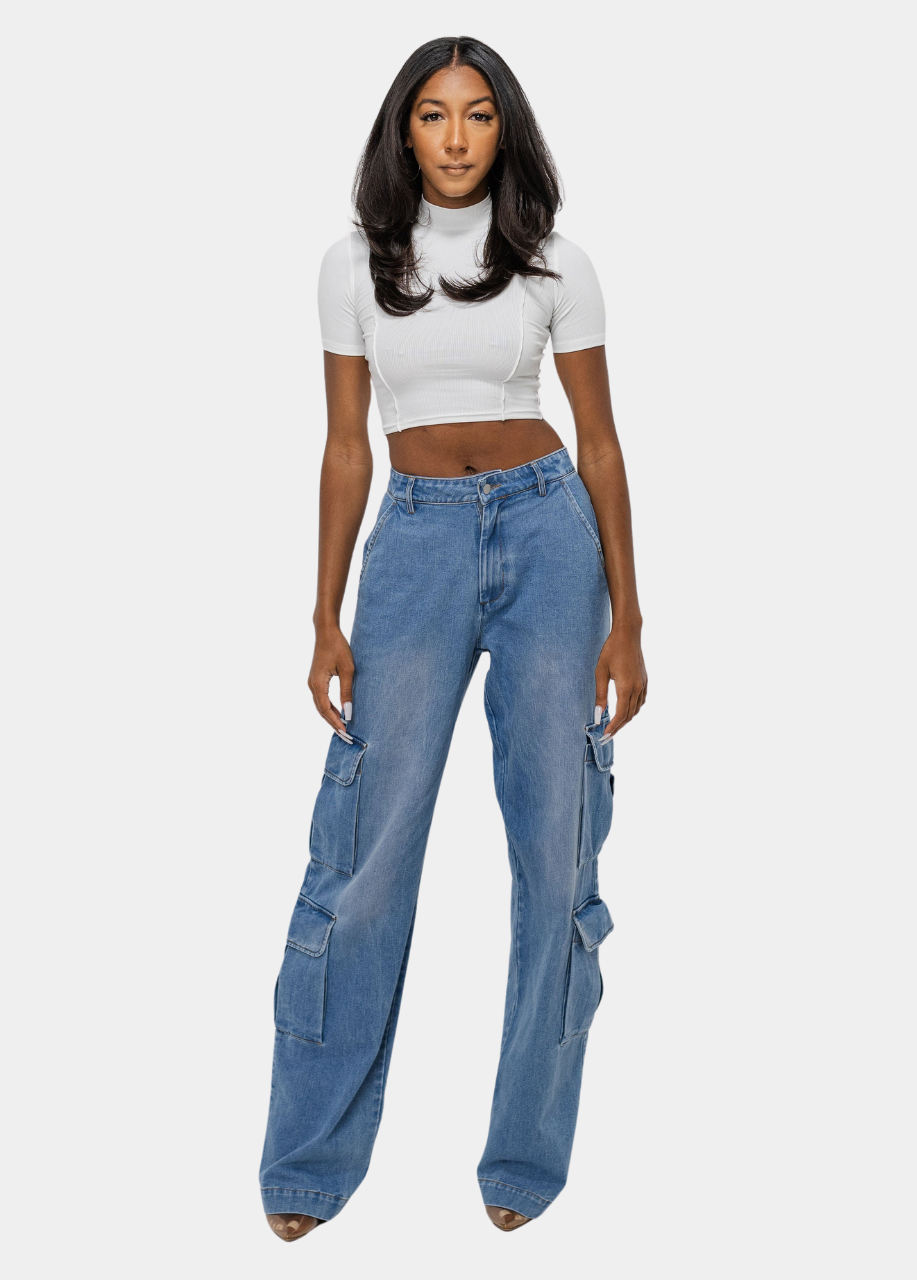 Shantece Denim Cargo Jeans