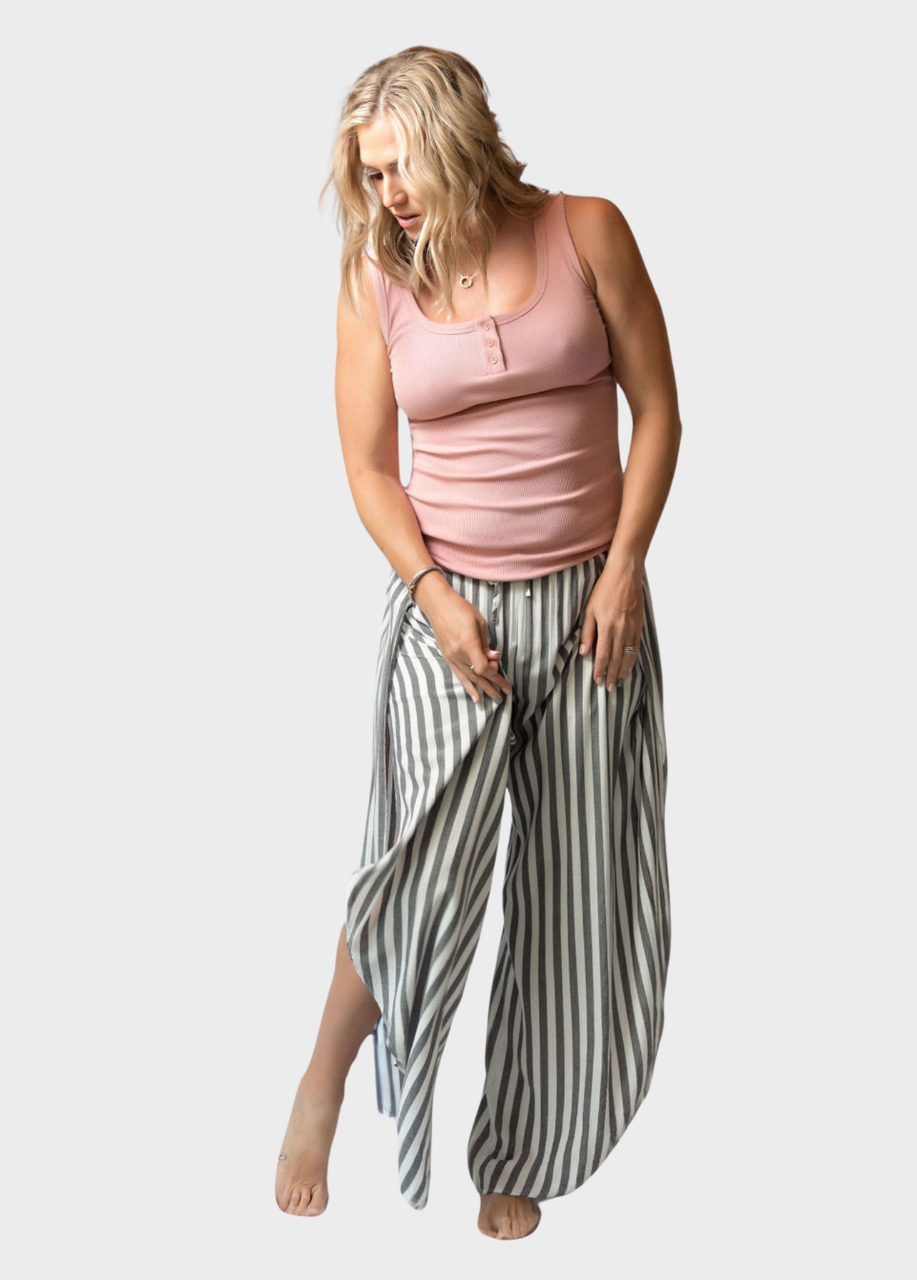 Tall "Seaside Stride" Tulip Hem Beach Pants Tall Size