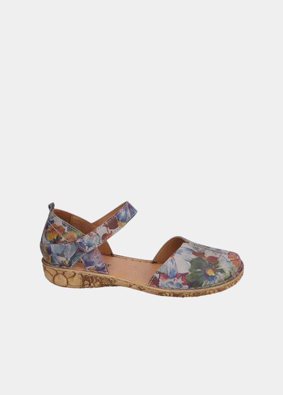 Josef Seibel Pretty Floral Closed Toe Sandals – Tall Size