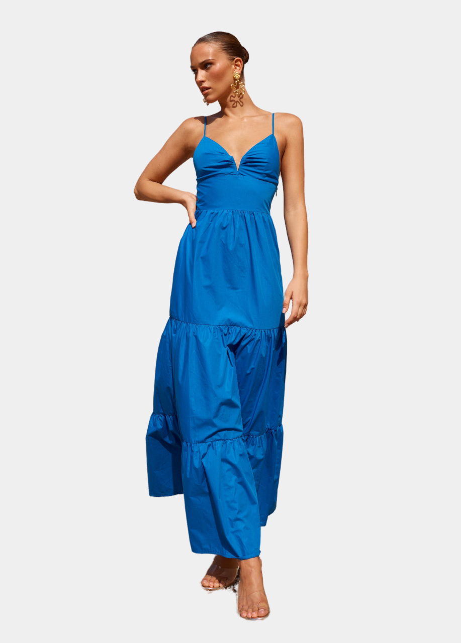 Portrait Maxi Dress - Blue