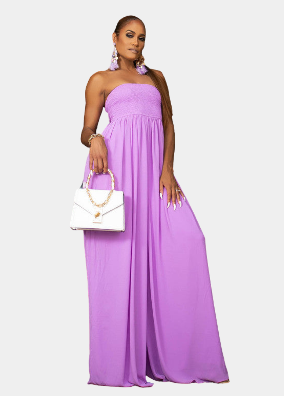 Shop Lavender Venice Wide Leg Jumpsuit with Pockets | Tall Size