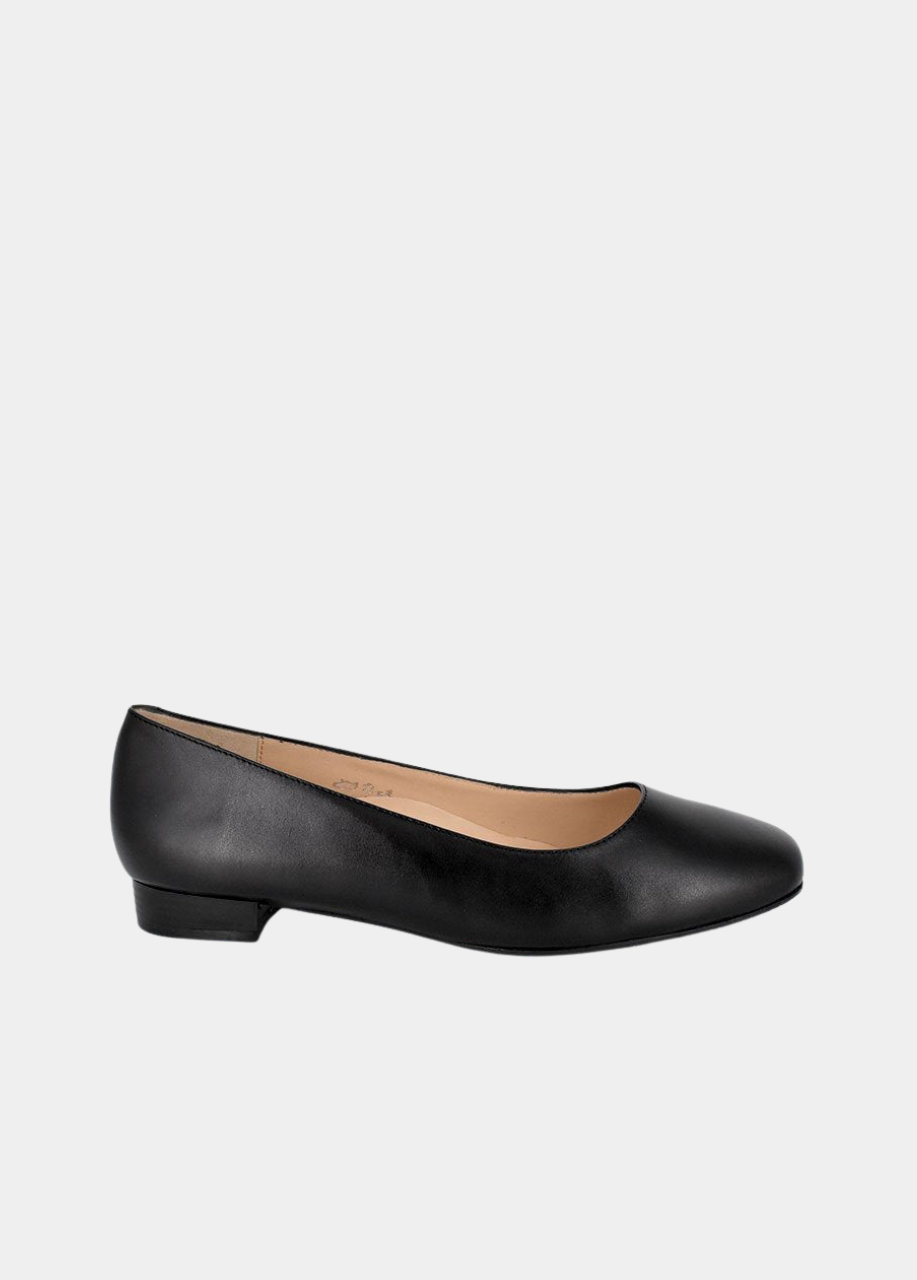 low heel black dress shoes for women Cinderella Shoes Classic Black Low Heel Shoes 9 (UK) 43 (EU) 11 (US)