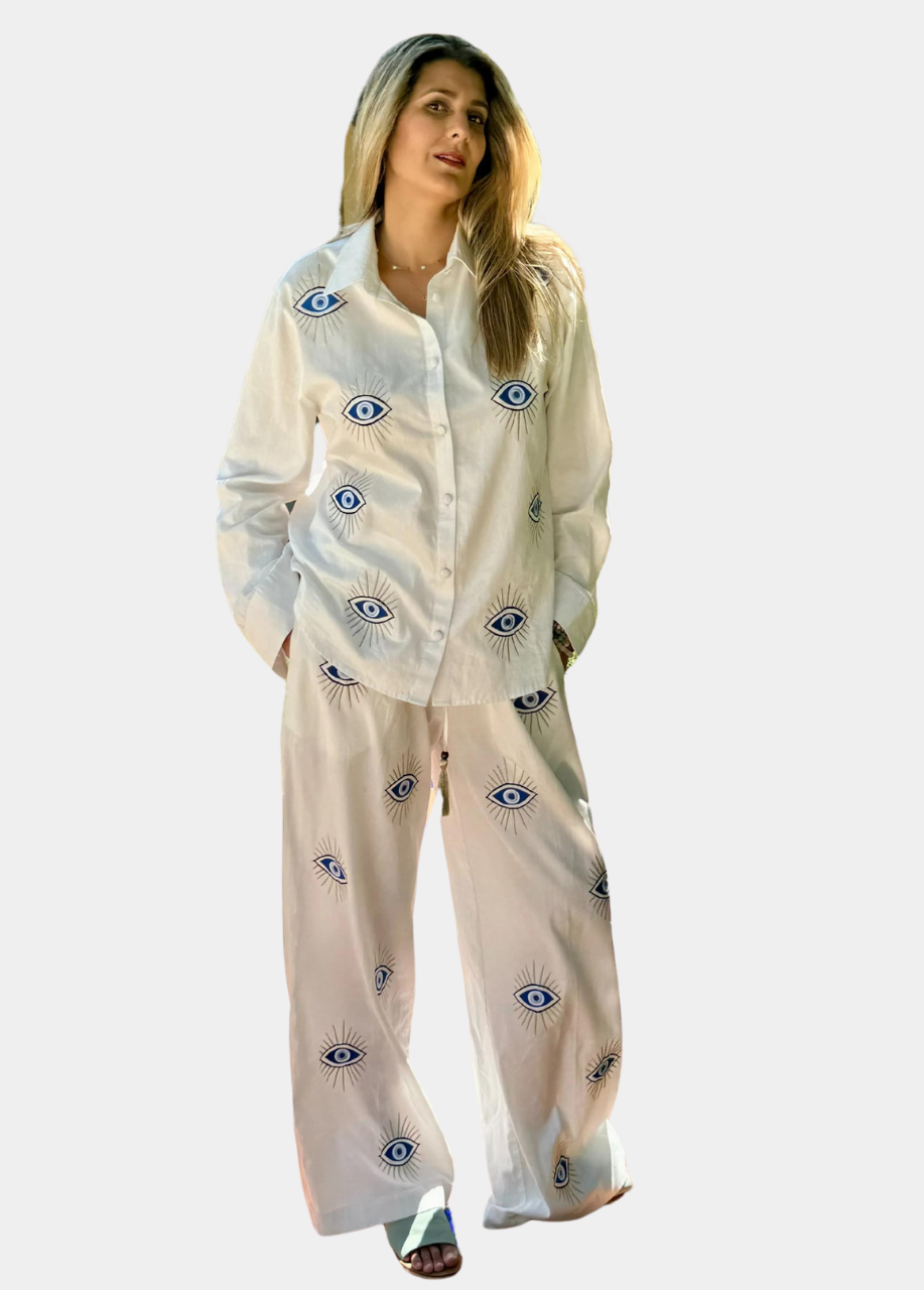 Sapphire Stare Pre-shrunk Cotton Two Piece Set
