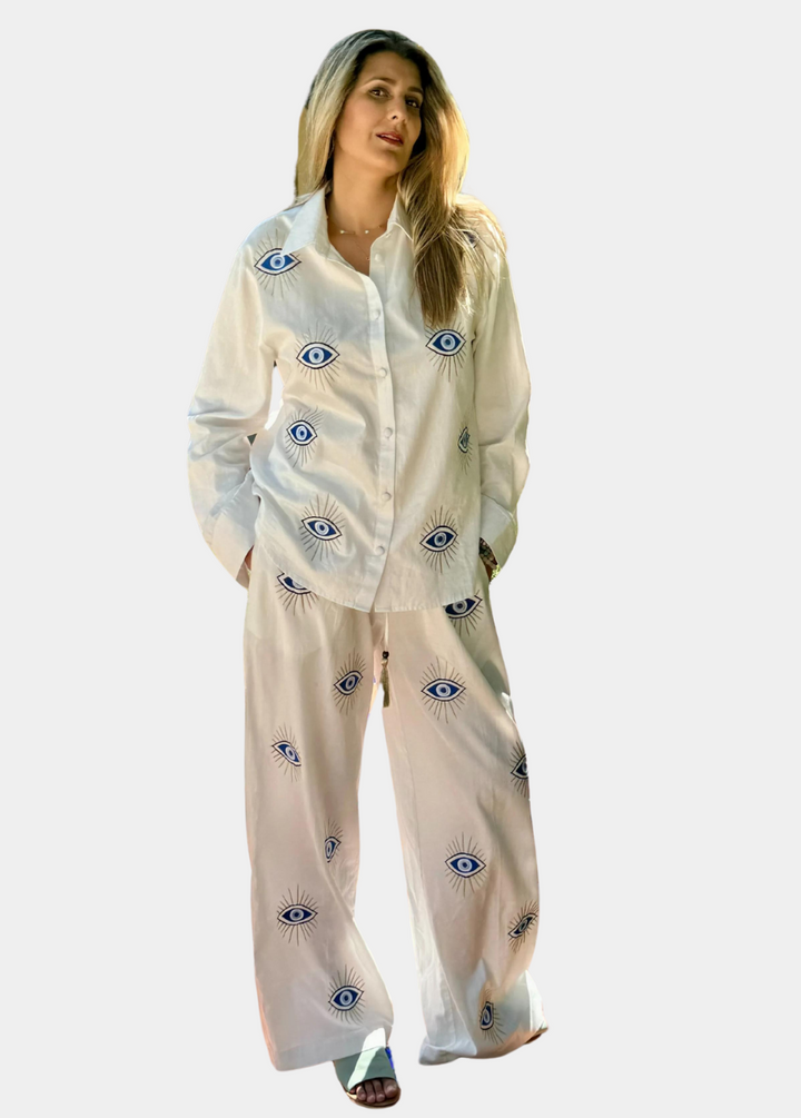 Sapphire Stare Pre-shrunk Cotton Two Piece Set