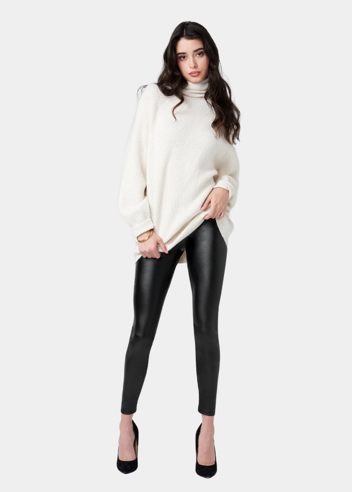Tall High Rise Coated Leggings
